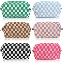  checkered makeup bag